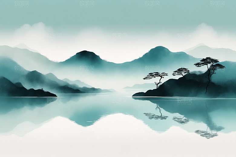 水墨意境唯美装饰画