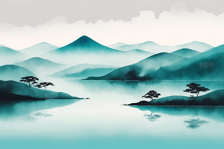 水墨高清意境装饰画
