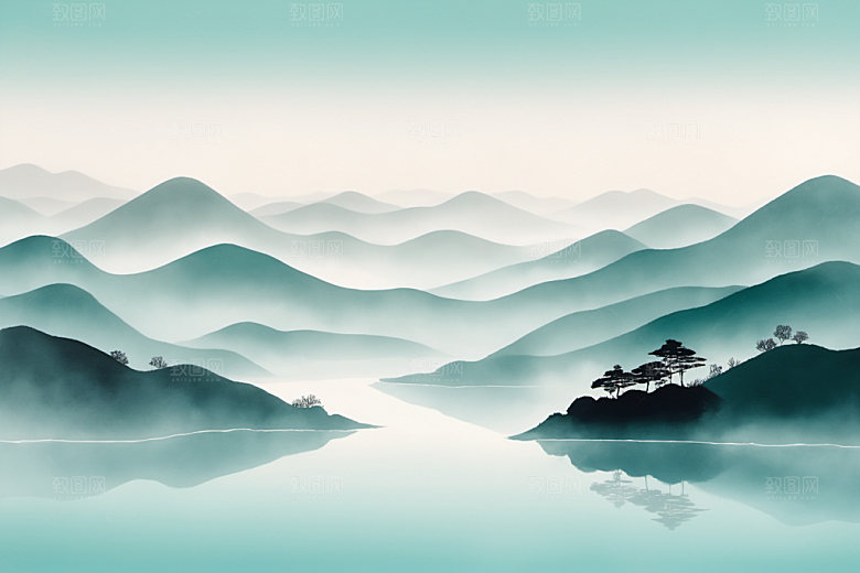水墨国画写意装饰画