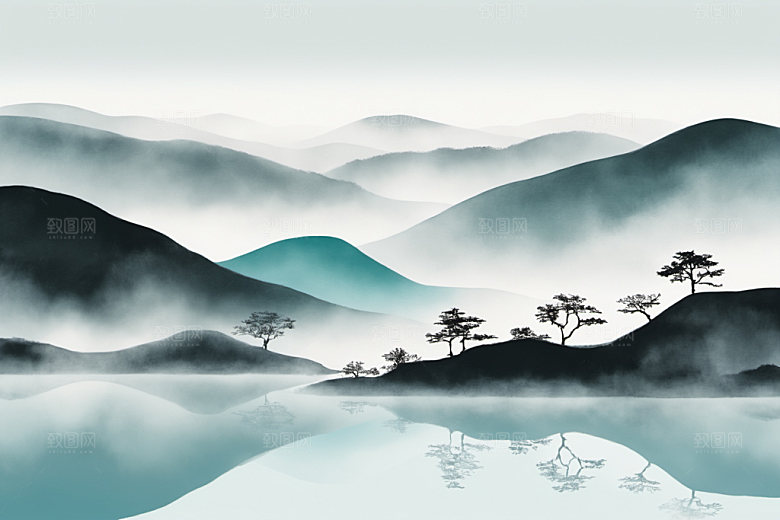 水墨意境唯美装饰画