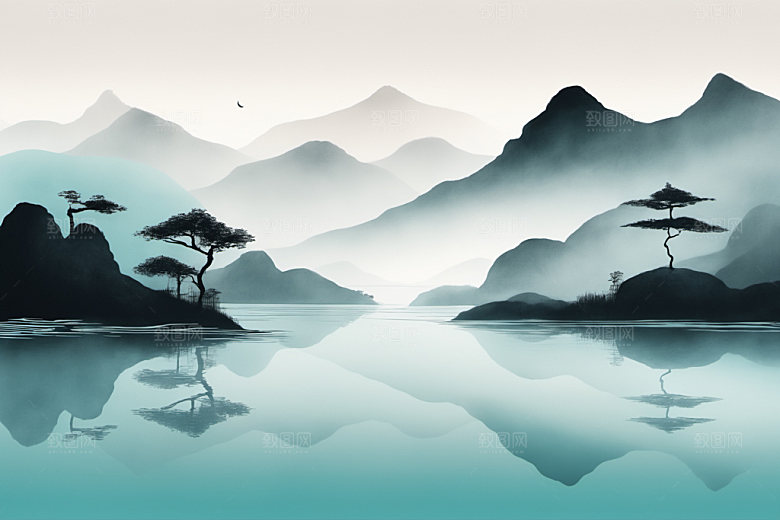 水墨写意中国风装饰画