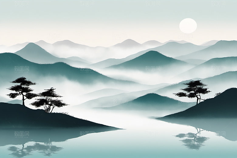 水墨国画高清装饰画