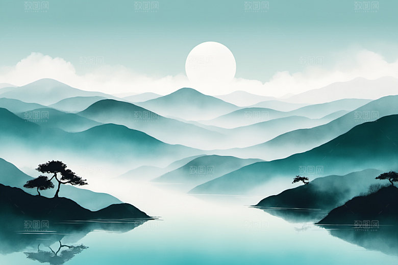 水墨高清意境装饰画