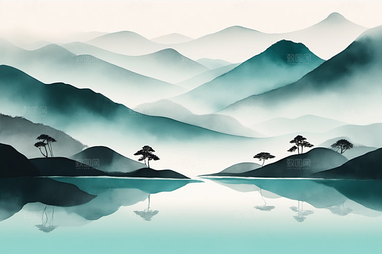 水墨高清写意装饰画