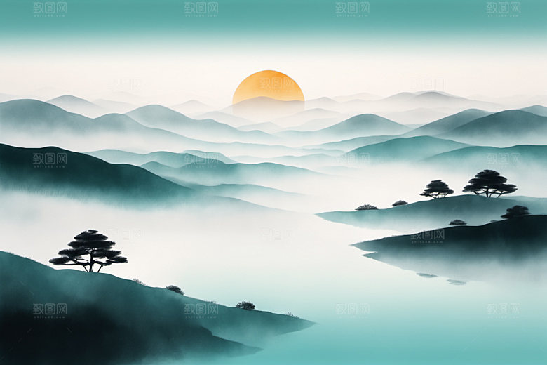 水墨国画写意装饰画