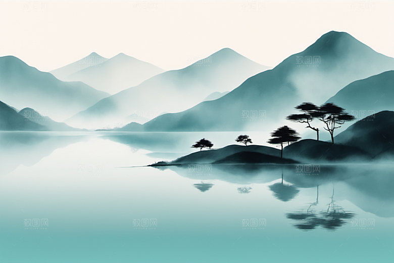 水墨写意中国风装饰画
