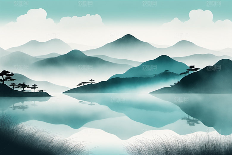 水墨中国风唯美装饰画