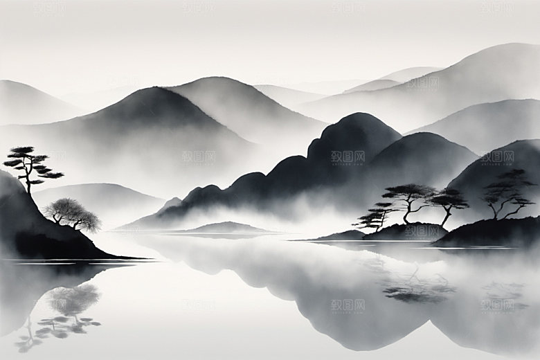 水墨写意国画装饰画