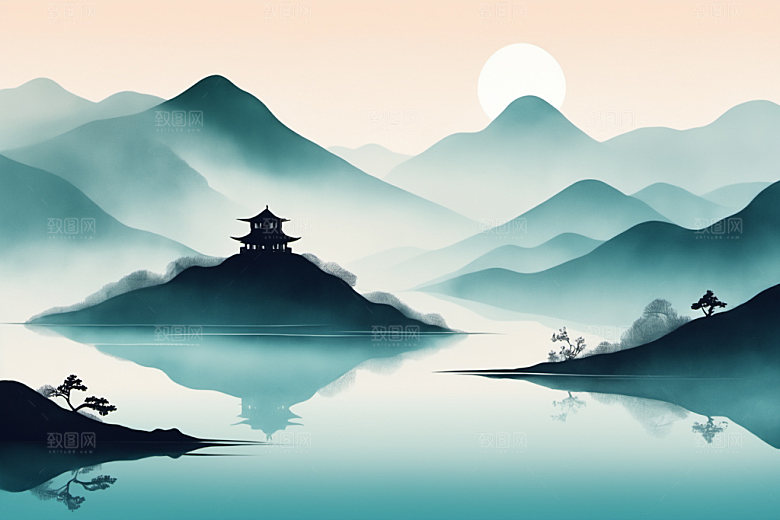 水墨意境细腻装饰画
