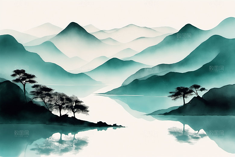水墨中国风高清装饰画