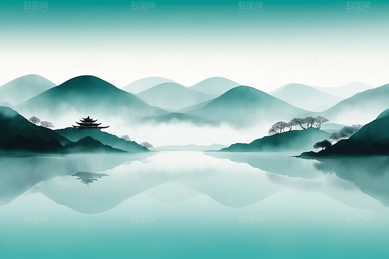 水墨细腻意境装饰画