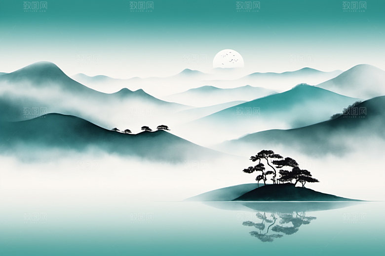 水墨细腻意境装饰画