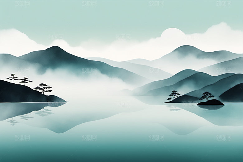 水墨国画中国风装饰画