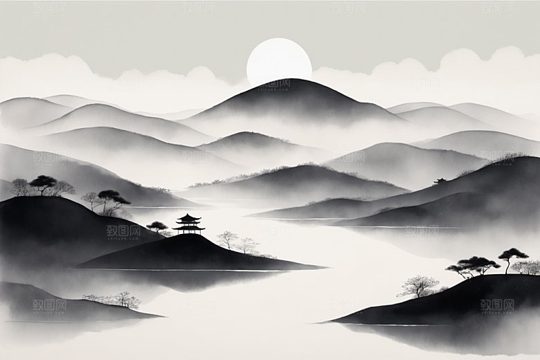 水墨意境中国风装饰画