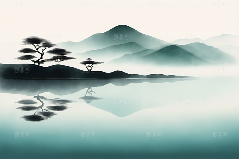 水墨高清写意装饰画