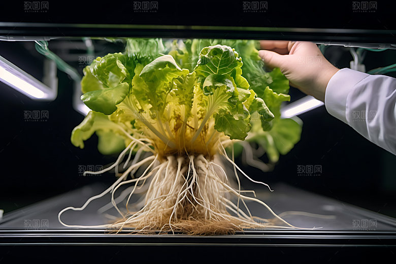 水培种植大棚农业生产摄影图