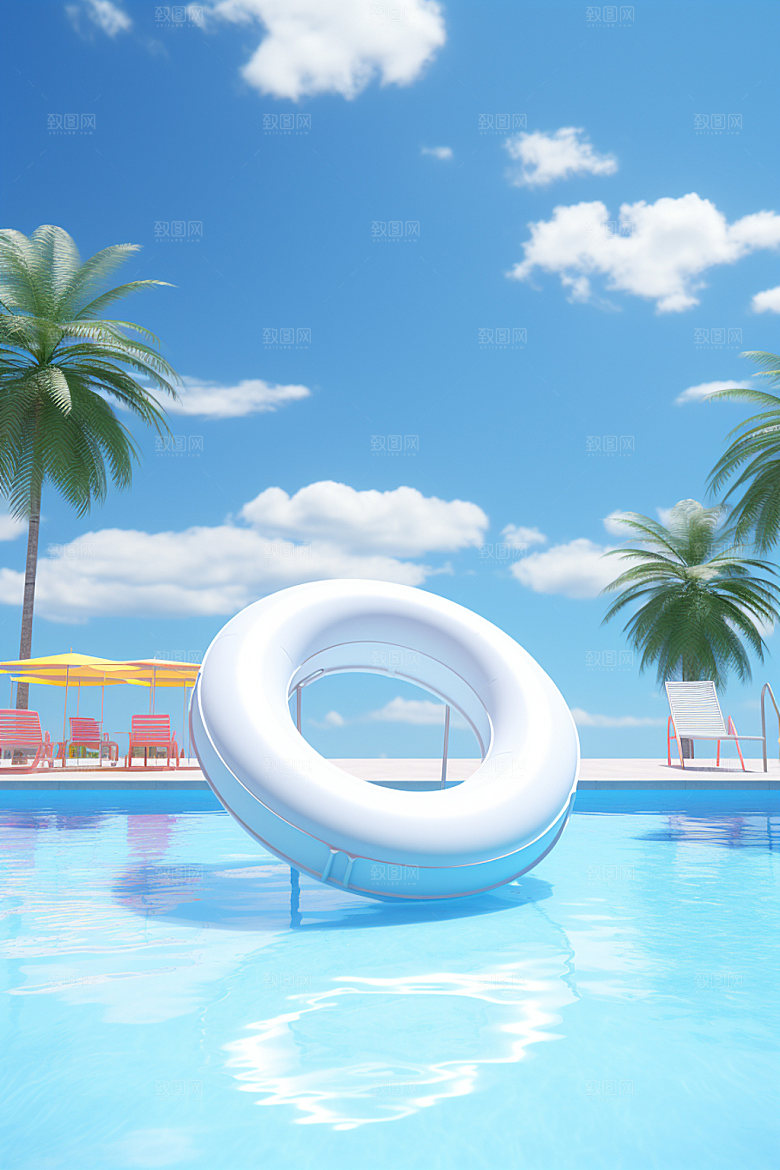 水上乐园凉爽夏日摄影图