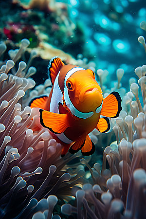 海底世界自然珊瑚礁群摄影图