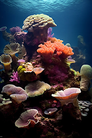 海底世界自然海底风光摄影图