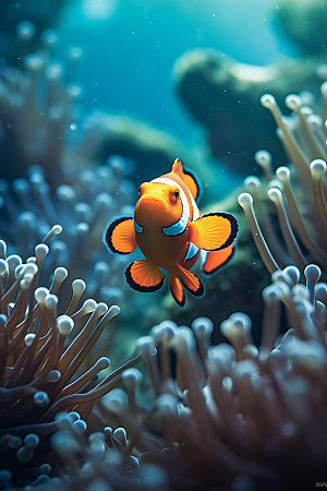 海底世界高清珊瑚礁群摄影图