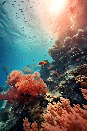 海底世界海底风光环保摄影图