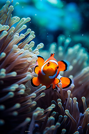 海底世界珊瑚礁群海洋生物摄影图