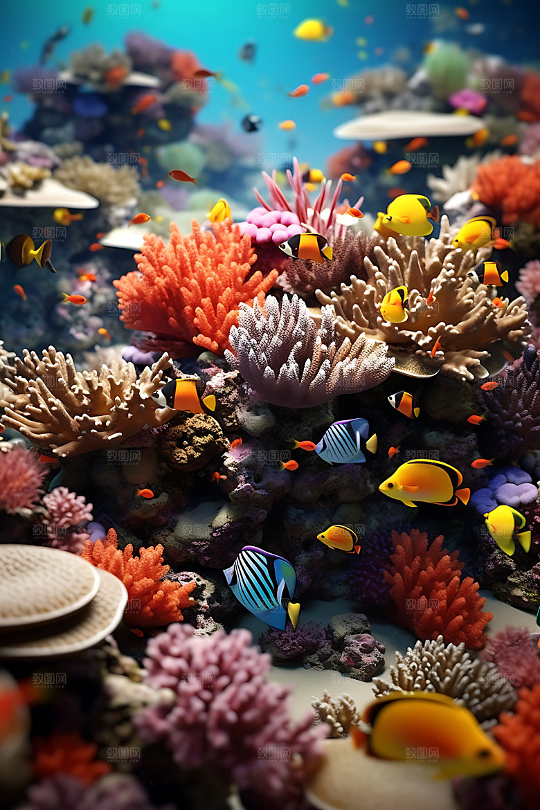 海底世界环保海洋生物摄影图