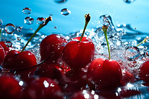 水中水果清透彩色摄影图
