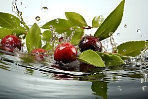 水中水果高清创意摄影图
