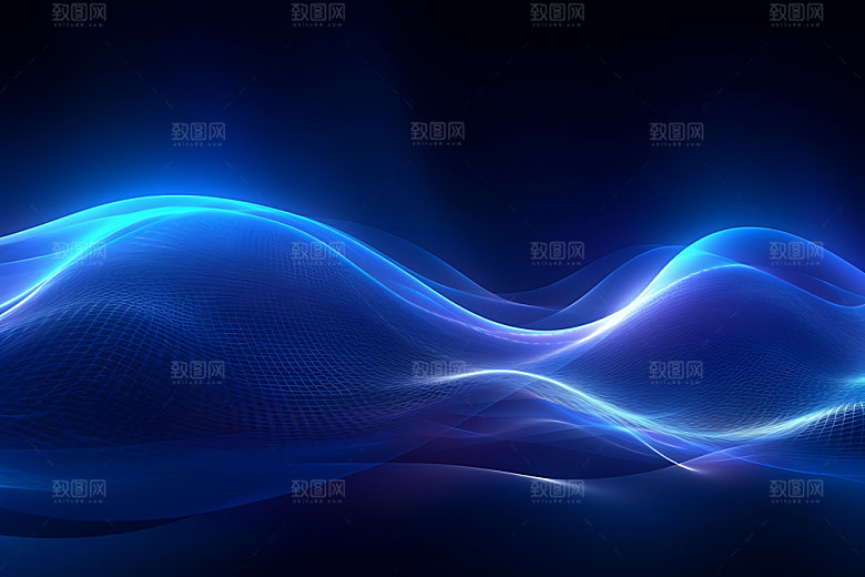 蓝色科技光感光效背景图