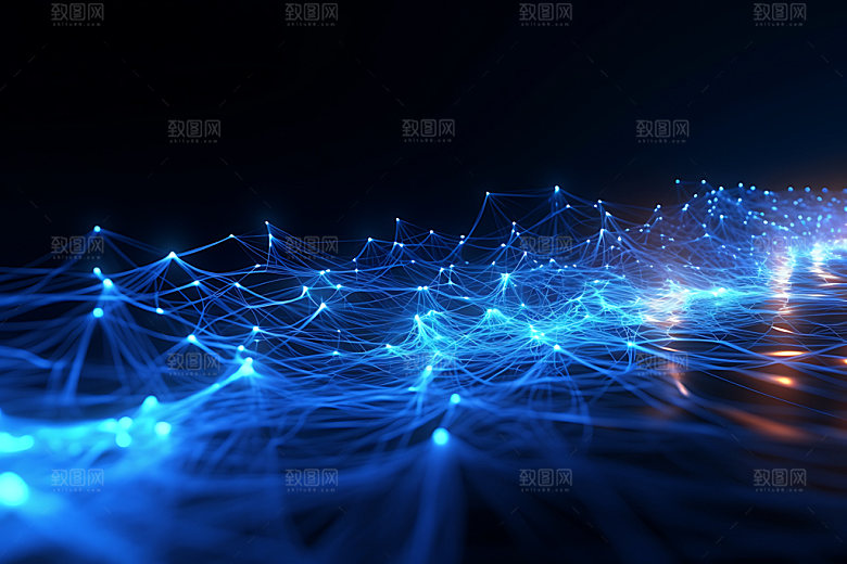 蓝色科技未来高清背景图