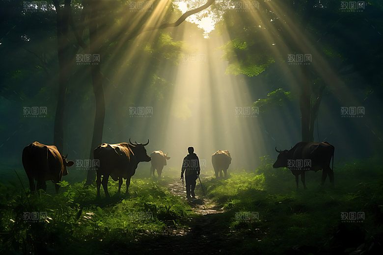 树林耕作乡村耕种摄影图