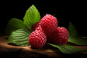 树莓美食水果摄影图