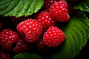 树莓水果高清摄影图