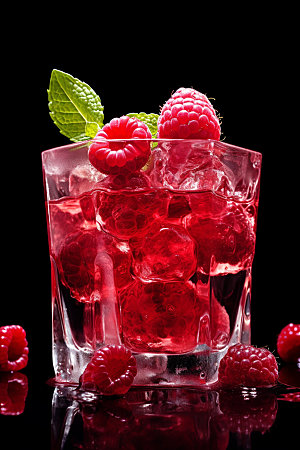 树莓美味水果摄影图