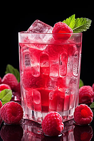 树莓甜蜜食品摄影图