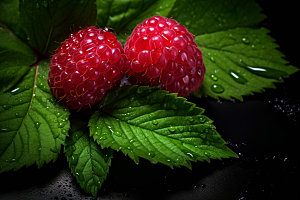 树莓食品水果摄影图