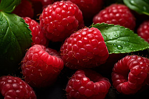 树莓水果美食摄影图