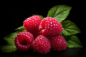 树莓水果美味摄影图