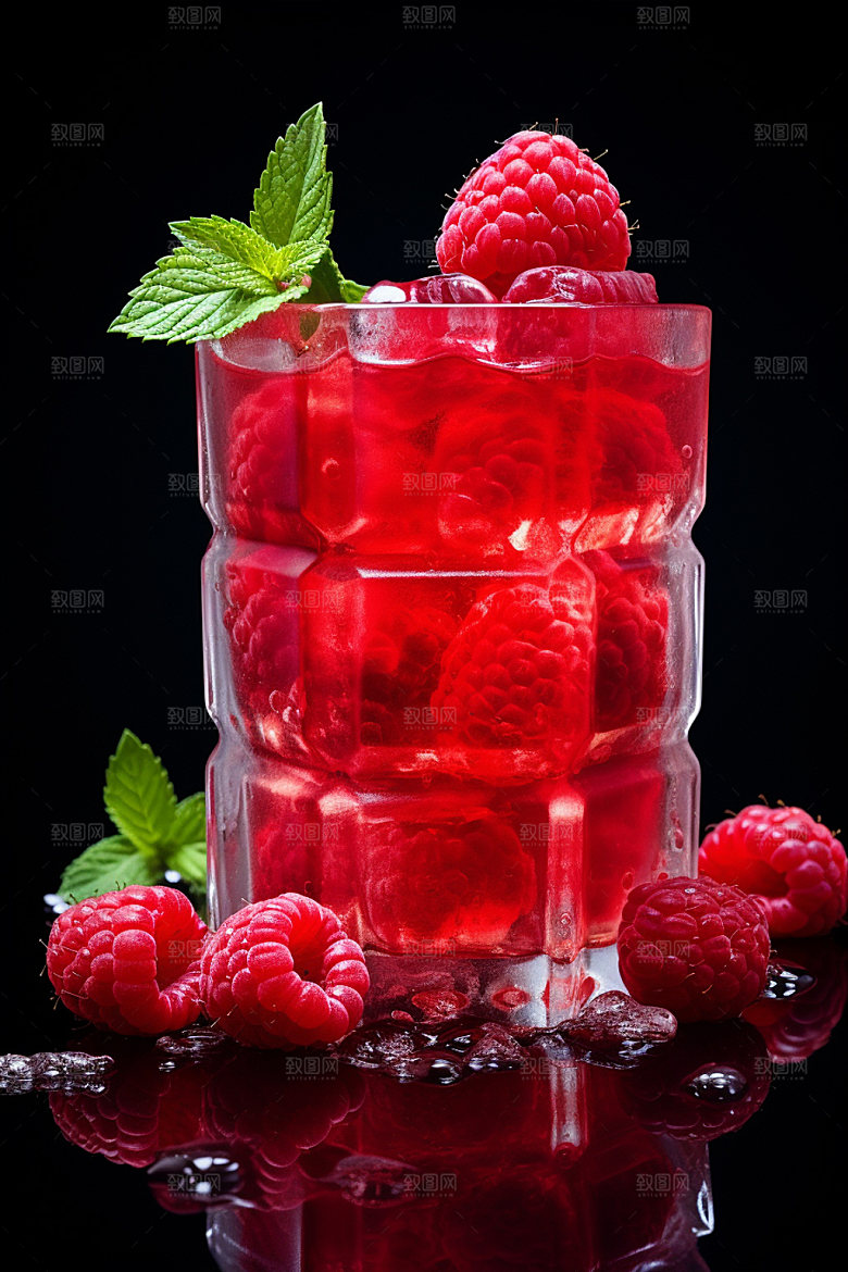 树莓美食水果摄影图
