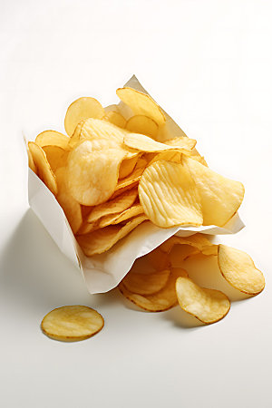 薯片零食食品摄影图