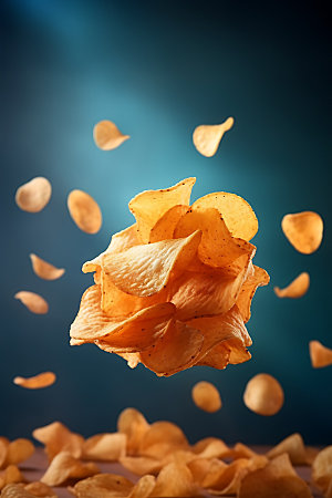 薯片高清美食摄影图