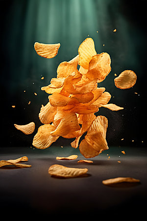薯片高清食品摄影图