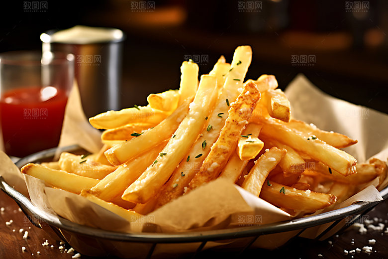 薯条美味油炸食品摄影图