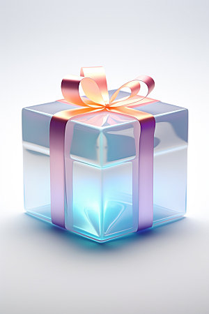 电子商务礼物盒立体模型矢量元素