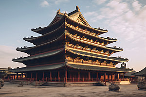 苏州寒山寺旅游地标摄影图