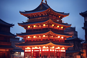苏州寒山寺旅游寺庙摄影图