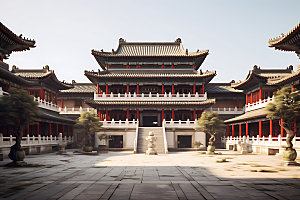 苏州寒山寺古迹传统建筑摄影图