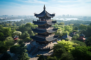 苏州寒山寺传统建筑地标摄影图