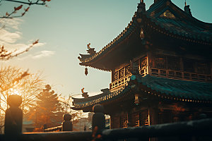 苏州寒山寺传统文化传统建筑摄影图
